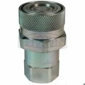 Dixon DQC VEP Female Coupler, 3/4-16 Nominal, Female O-Ring Boss End Style, Steel, Domestic 3VEPOF4